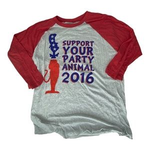 Universal Studios Dr. Seuss "Support Your Party Animal 2016" Raglan Shirt Large